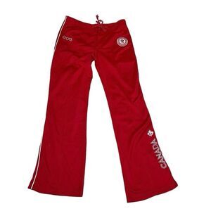 ROOTS CANADA Red Track Pants Canadian Olympic Team 2004 Womens Size Small